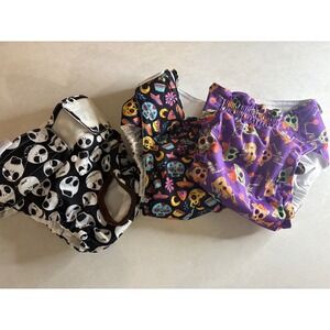 CuteBone Reusable Dog Diapers 3 Pack Washable Jack Skellington Sugar Skull Large